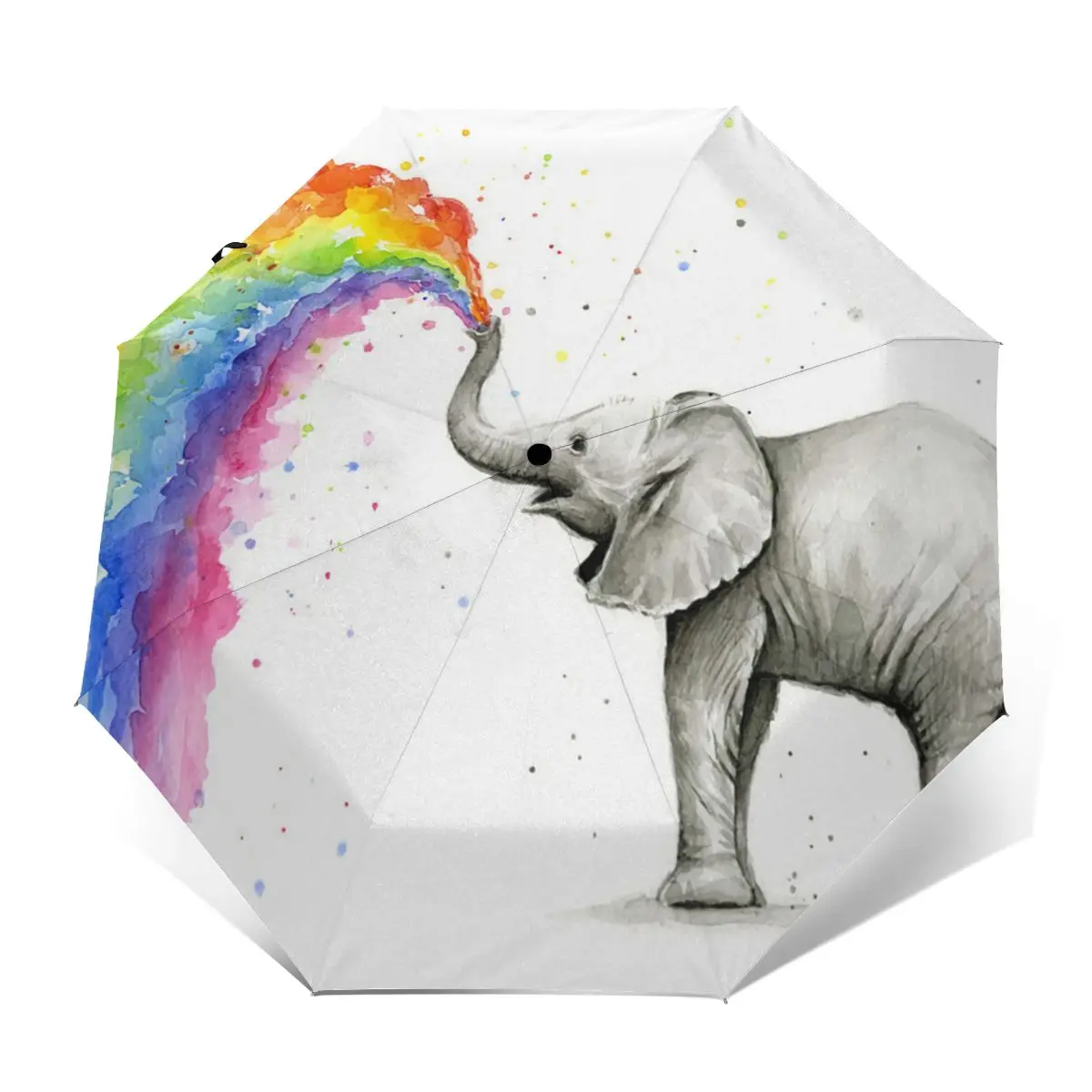 

Elephant Umbrella Anti UV Auto Umbrella Beautiful Print Lightweight Garden Umbrella