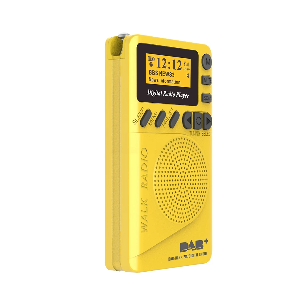 Портативный MP3 плеер Mini DAB цифровое радио FM цифровой демодулятор Built in динамик для