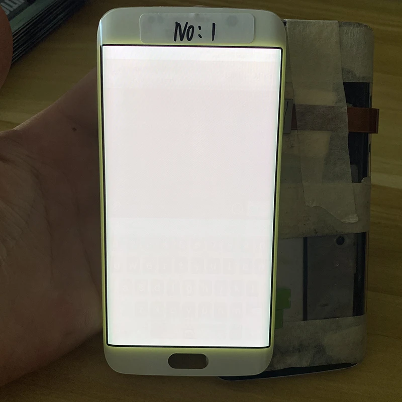 

SUPER AMOLED G925F Display For Samsung Galaxy S6 Edge LCD Display With Frame 5.1" SM-G925 G925A Display Touch Screen Red Shadows