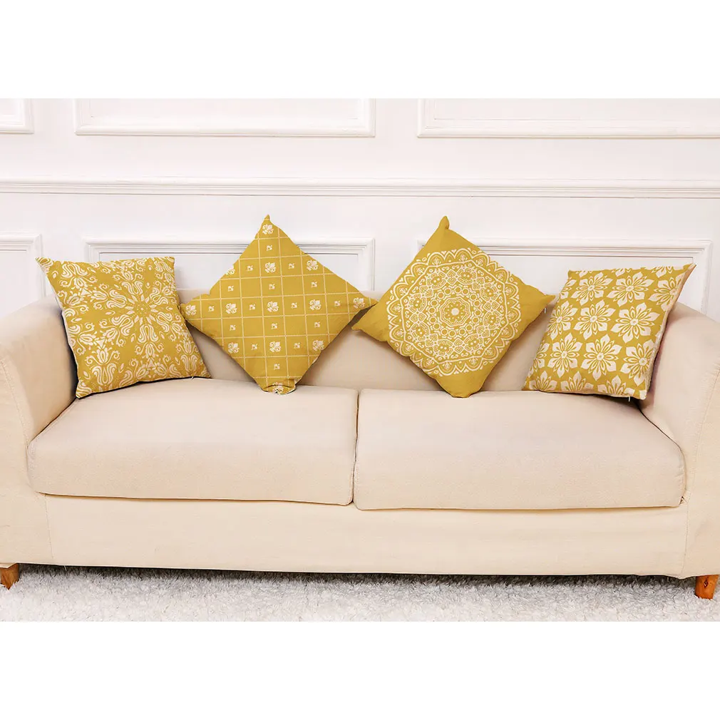 

Yellow Geometry Home Decor sofa Pillow covers for living room For Bed Living Room Decoration Accessories Cushion Cover 45x45cm