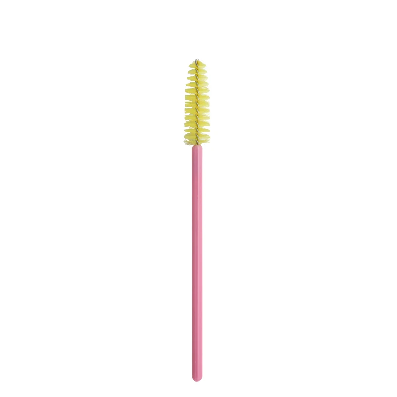 50pcs pink yellow 1/50 шт одноразовые нейлоновые палочки для туши для ресниц синие золотистые синие ручки кисти для ресниц кисти для макияжа Инструменты для наращивания ресниц - Handle Color: 50pcs pink yellow
