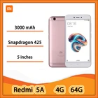 Xiaomi Redmi 5A 2 Гб 16 Гб аккумулятор 3000 мАч процессор dragon 425 5-дюймовый экран аккумулятор 3000 мАч