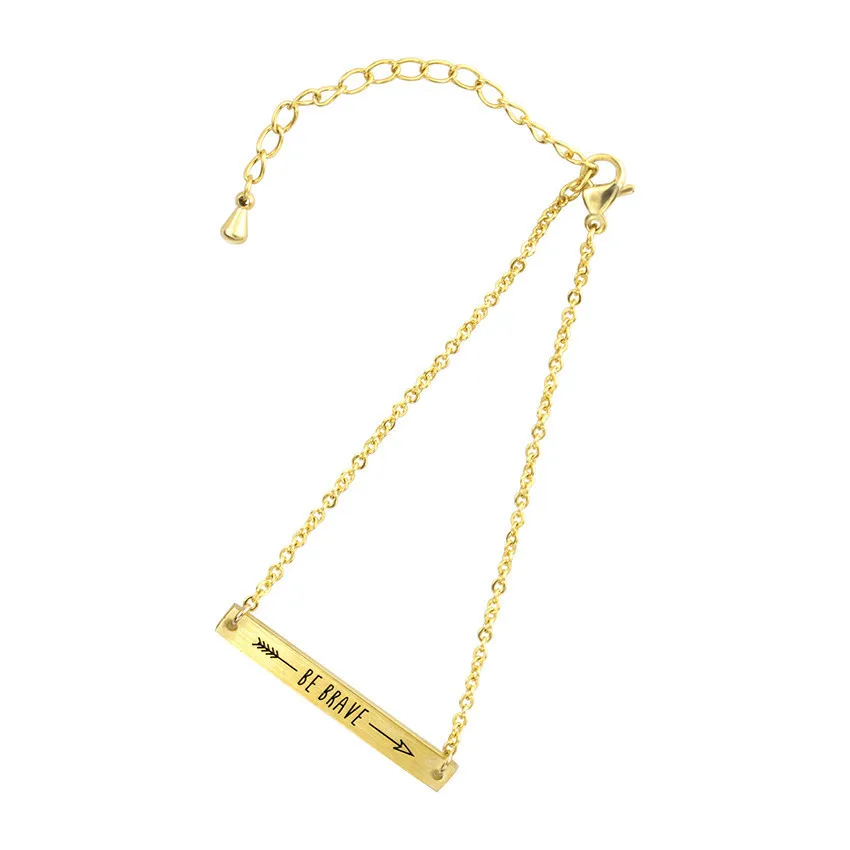 Ювелирные изделия ручной работы из нержавеющей стали Длинные барные браслеты