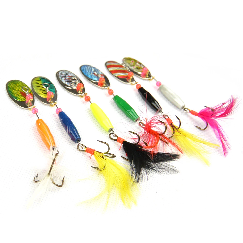 

1Pcs 7.8g Spinner Spoon Metal Bait Fishing Lure Sequins Crankbait Spoon baits for Bass Trout Perch pike rotating Fishing