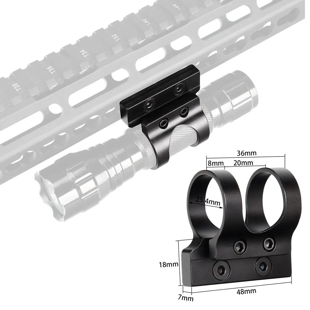 Тактический фонарик 1 дюйм 25 4 мм лазерный прицел офсетное боковое кольцо