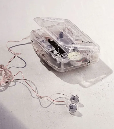 Cassette transparente Walkman, reproductor de m&uacute;sica, cinta americana-2