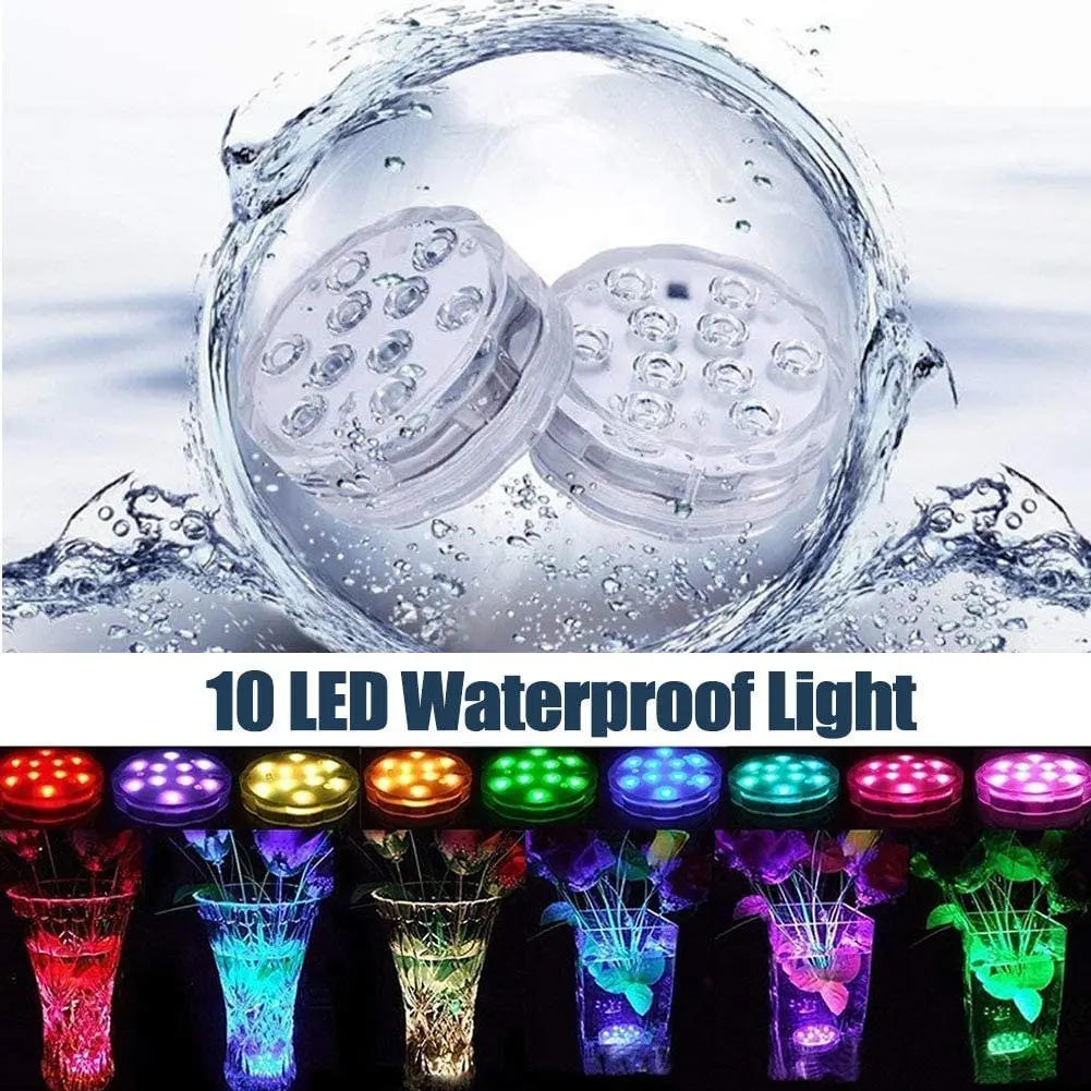 

Submersible Led Lights With Remote Battery Operated Underwater Pond Bathtub Hot Tub Spa Swimming Pool Fountain Vases Fish Tank