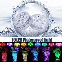 submersible lights 10 led rgb battery operated remote controlled underwater vase bowl swimming pool pond aquarium coaster lamp