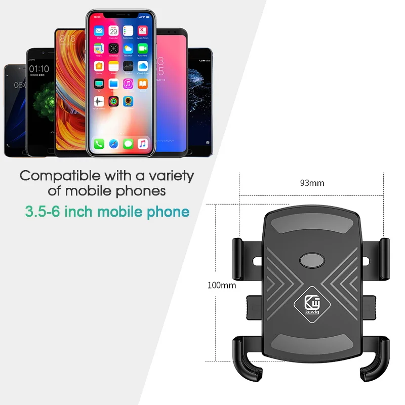 

Bicycle Handlebar Phone Mount Support Charging 2 in 1 Motorcycle Rearview Mirror Cell Phone Stand 360 Degree Rotation Bracket