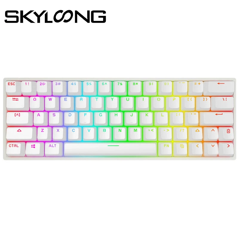 skyloong gk64 mechanical keyboard optical hot swappable programmable rgb abs keycaps gaming keyboard for pcwin detachable cable free global shipping