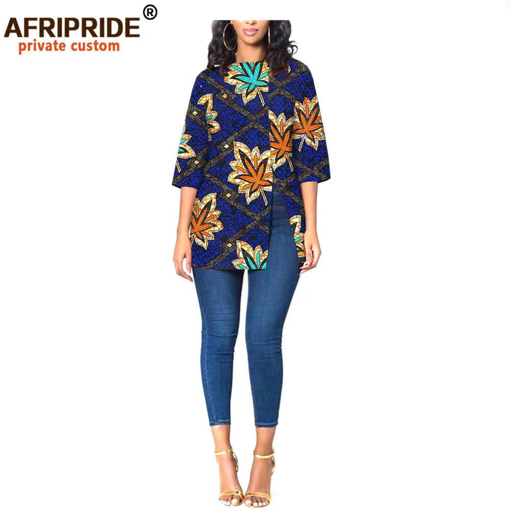 2020 африканские женские блузки рубашка с принтом Дашики Анкара ткань воск батик