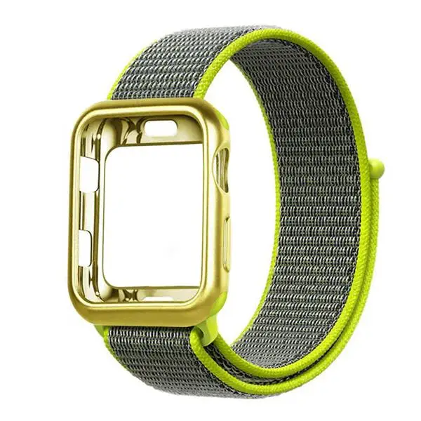 Falsh Чехол+ ремешок для часов apple watch 4 5 ремешок 44 мм/40 мм correa apple watch 38 мм iwatch ремешок 42 мм спортивный нейлоновый браслет ремешок для часов 3/2 - Цвет ремешка: Falsh