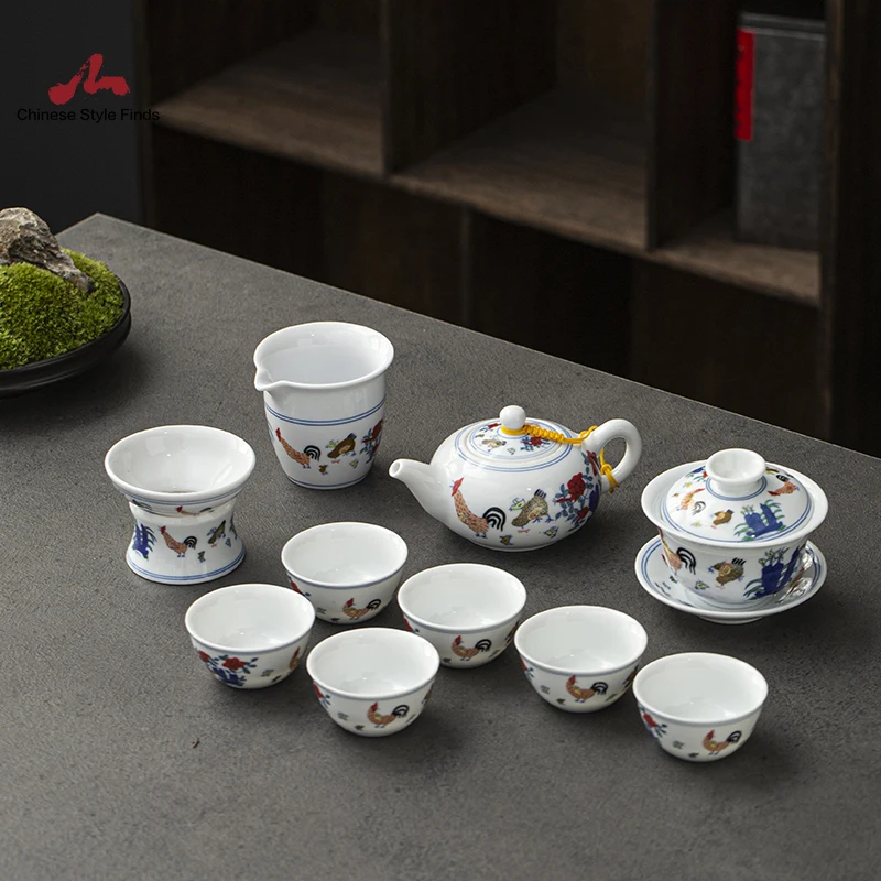 Чайный набор керамический чайный горшок с 6 чашками стандартный китайский