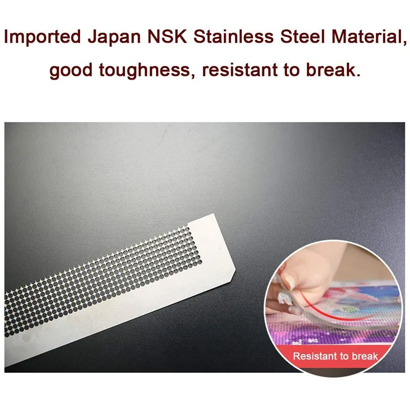 5D Diamond Painting Ruler Stainless Steel Blank Grids Round Full Drill Kit Tools FKU66 |