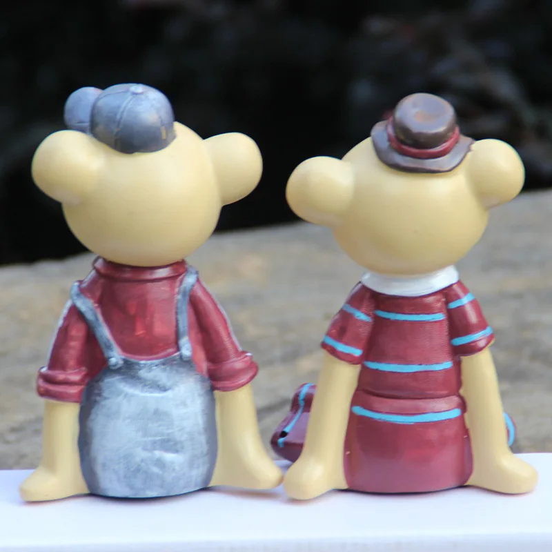 

European Chinese style Resin Crafts Couple bear cartoon Gift home desktop decor decoration ornaments(A702)