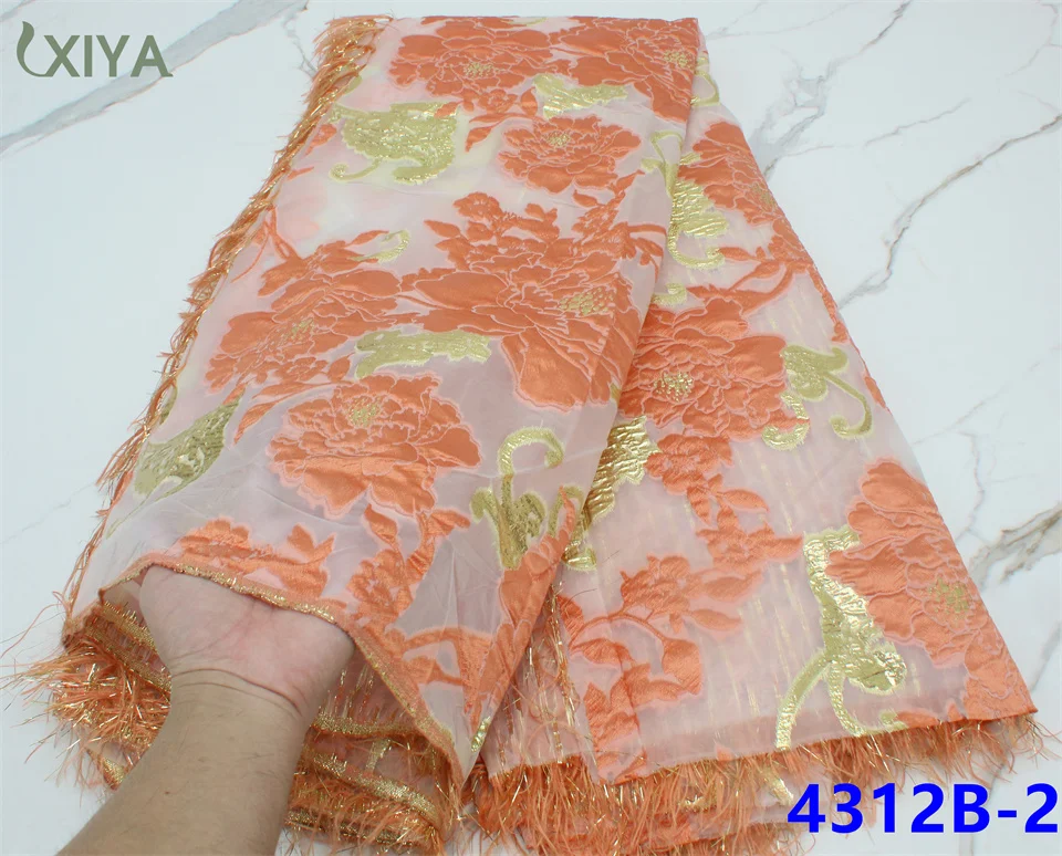 

Женская жаккардовая кружевная ткань с перьями, Женская ткань, кружево для свадьбы, шитье, цветочный узор, парчовое кружево APW4312B