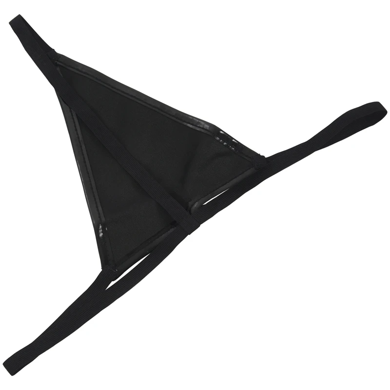 

Sexy Black Red Ruffles PVC Latex Corset Panty Thong Set New XL