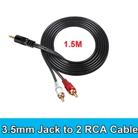 1pcs rca audio interconnect cable hi end 2rca male to 3 5mm audio cable 1 5m