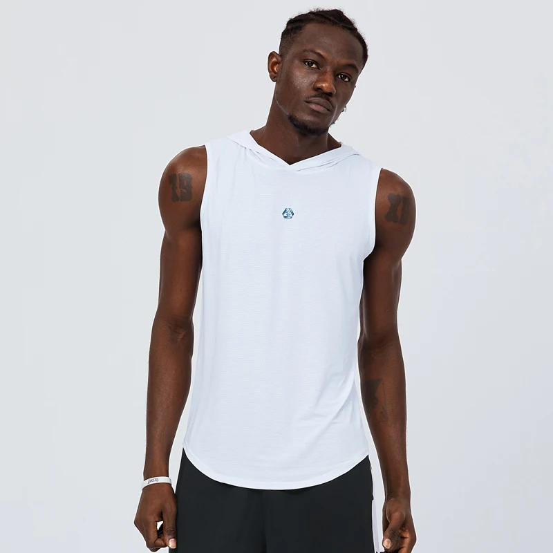 Jerseys Quick Dry T-shirt Male Sleeveless Hooded Athletics Basketball Vests Workout Clothes Running Training Suit