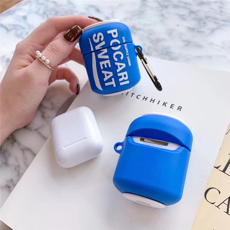 Милый беспроводной чехол для наушников с Bluetooth для apple airpods 2, силиконовая Мягкая коробка с рисунком молочного чая, аксессуары для airpods