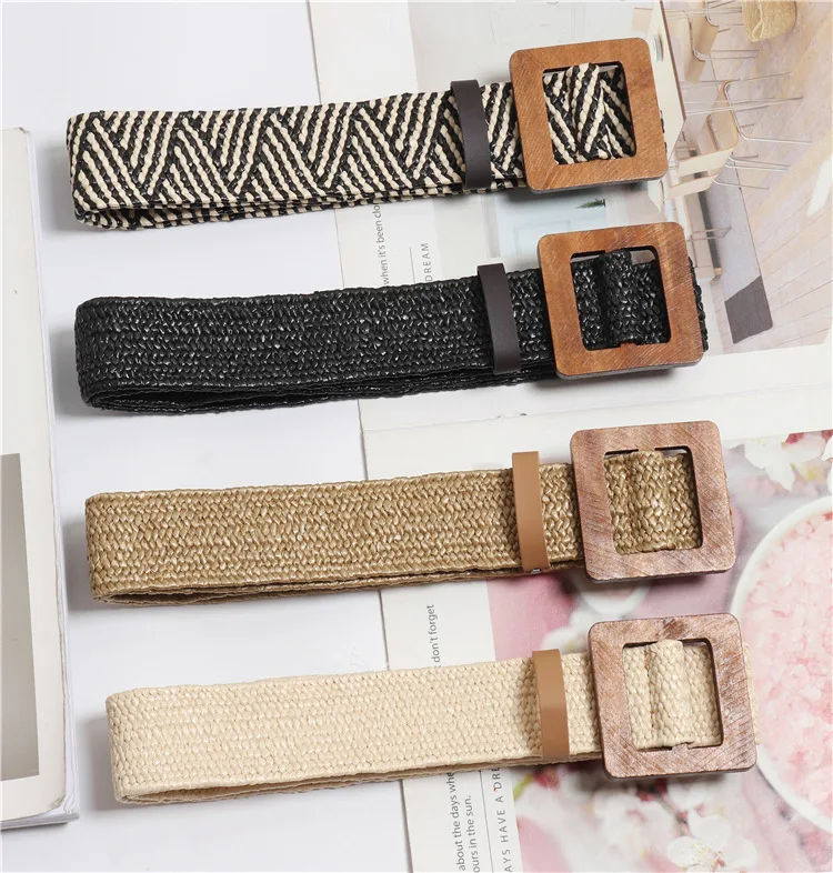 Винтажный Повседневный Желтый леопардовый прямоугольный ремень с пряжкой