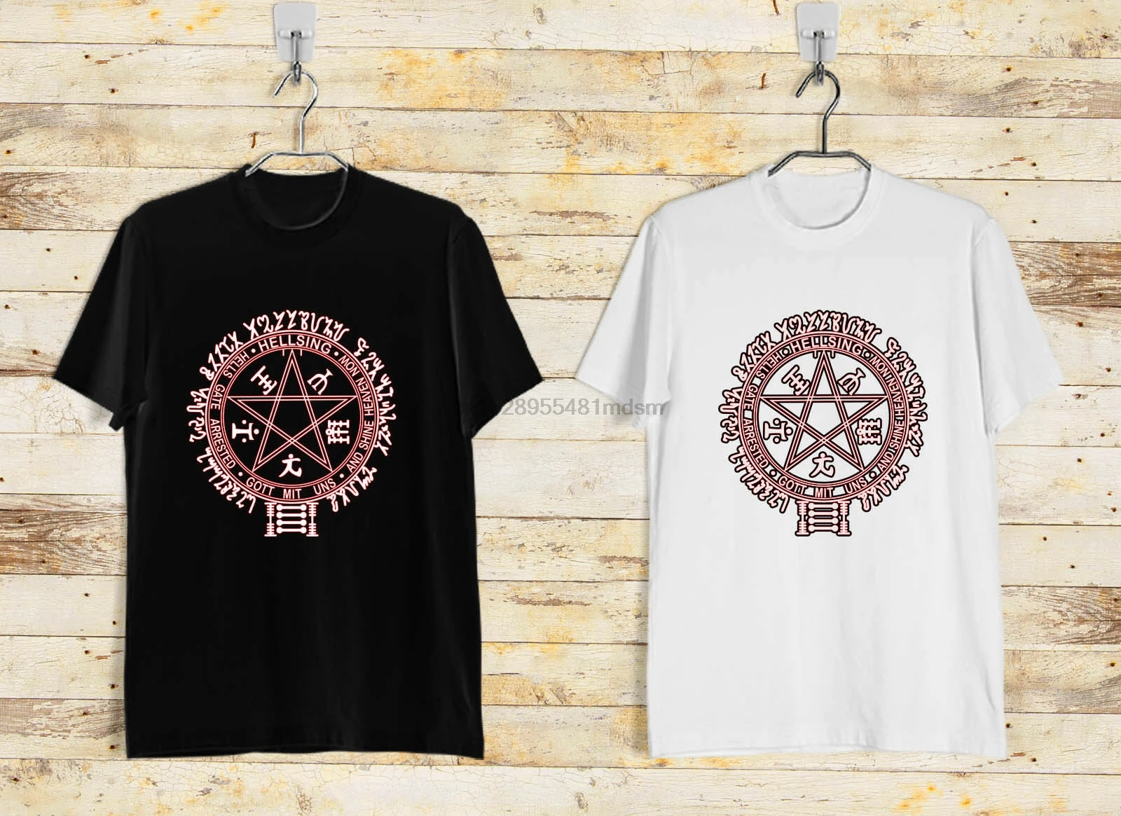 Хеллсинг Алукард ужас Логотип Мужская черная белая футболка Размер S-3XL |