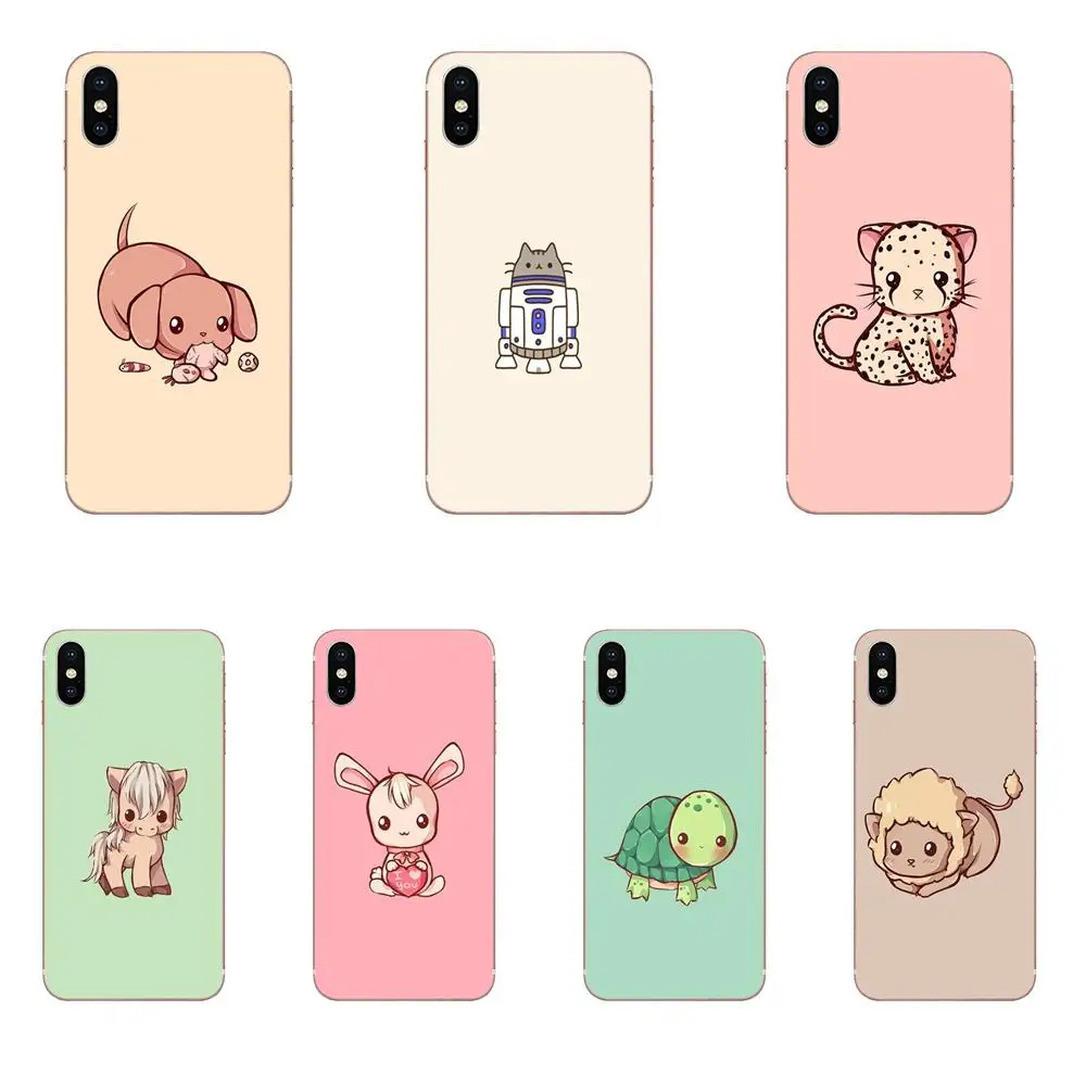 Простой комиксов животных для Huawei Nova 2 V20 Y3II Y5 Y5II Y6 Y6II Y7 Y9 G8 G9 GR3 GR5 GX8 Prime 2018 2019 чехол
