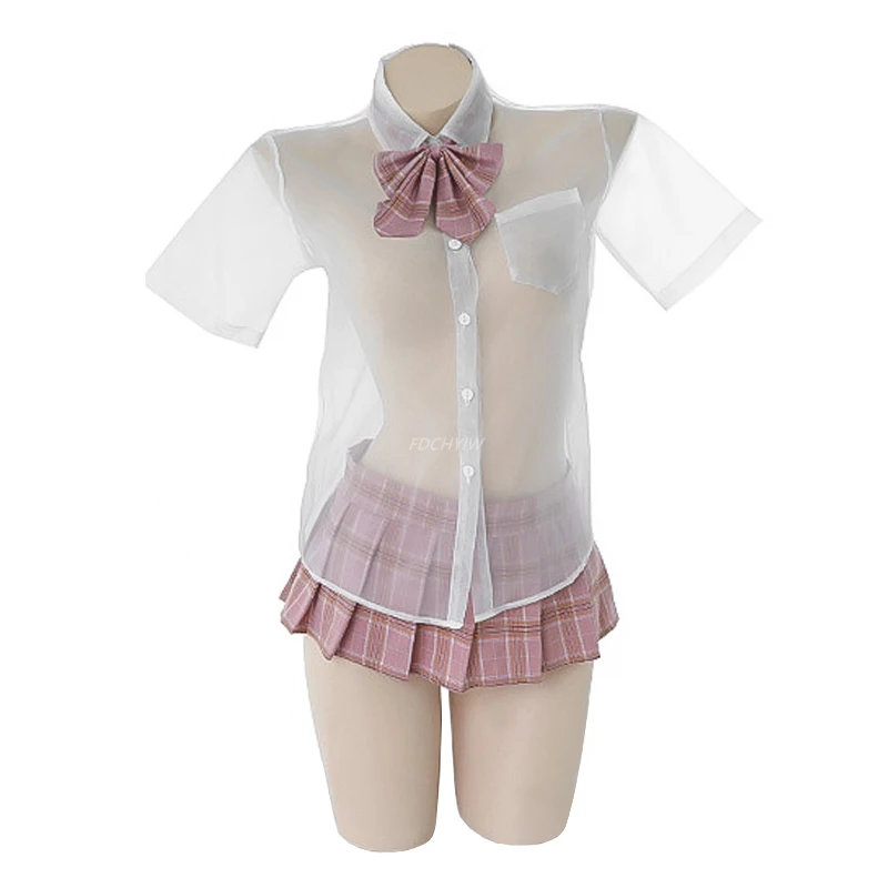 Комплект нижнего белья женский прозрачный кружевной розовый |