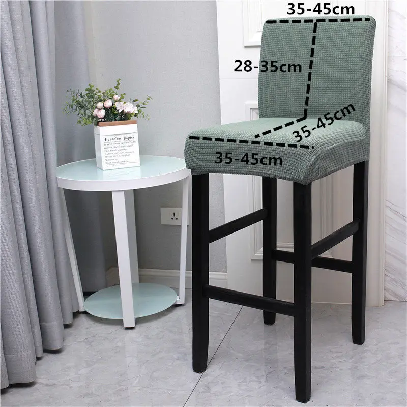 Жаккардовая ткань барный стул крышки короткие спинка обеденный чехол для кресла