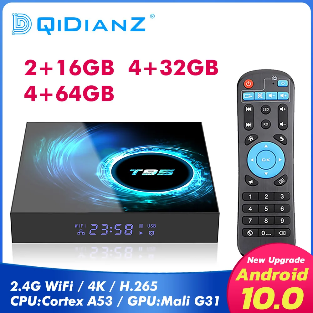 

Приставка Смарт-ТВ T95, android, Allwinner H616, 4 ядра, pk x96 mini hk1