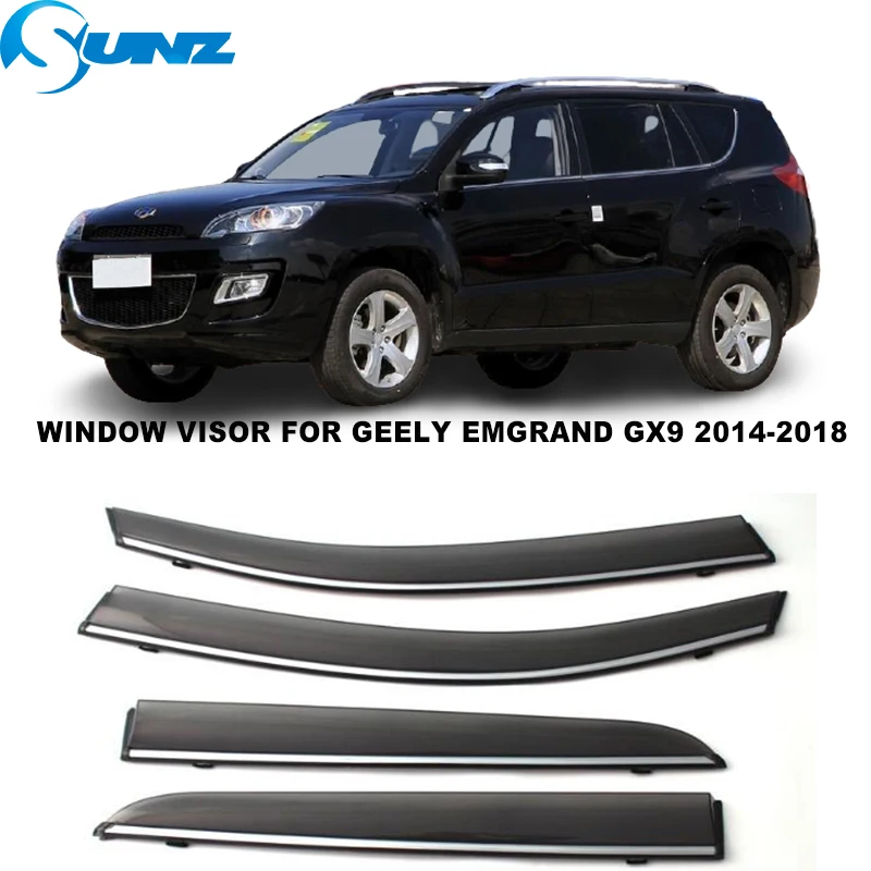 

Козырек для боковых окон Geely Emgrand GX9 2014 2015 2016 2017 2018, ветрозащитный экран, дефлектор от солнца и дождя, автомобильные стайлинги SUNZ