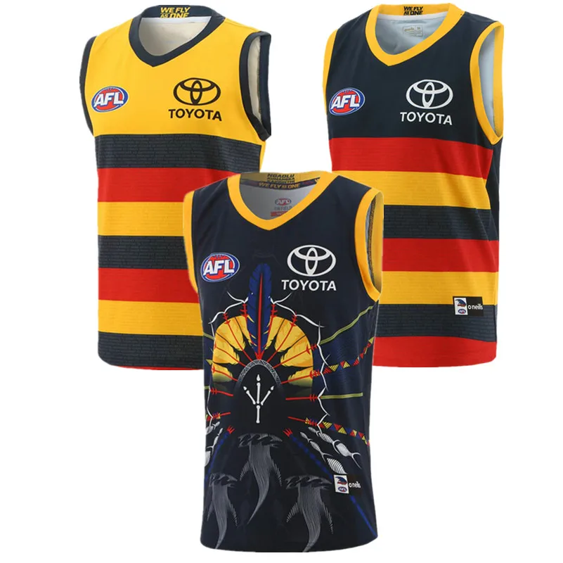 2021 Аделаида ворона AFL GUERNSEY мужские Регби Джерси Размер: S 3XL (печать именной номер)