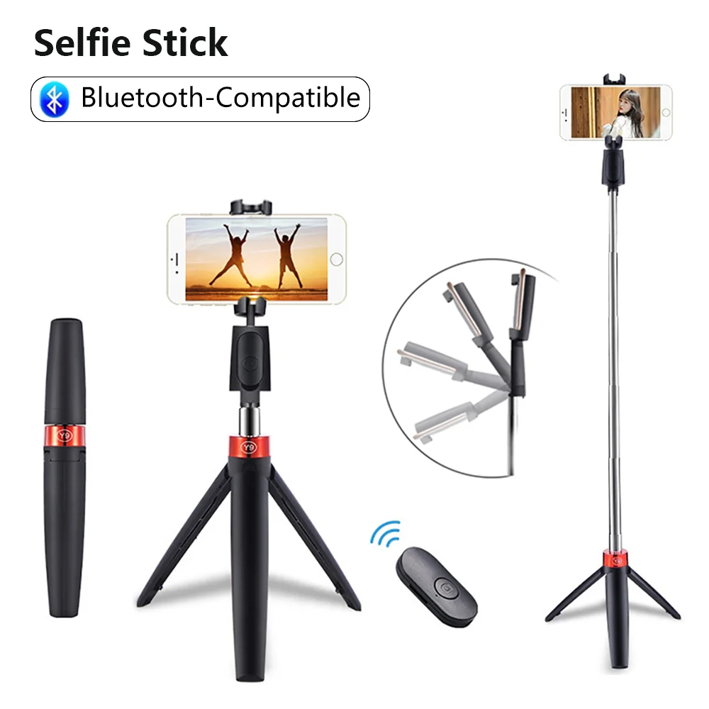 3 в 1 Беспроводная Bluetooth совместимая селфи палка со штативом портативный складной