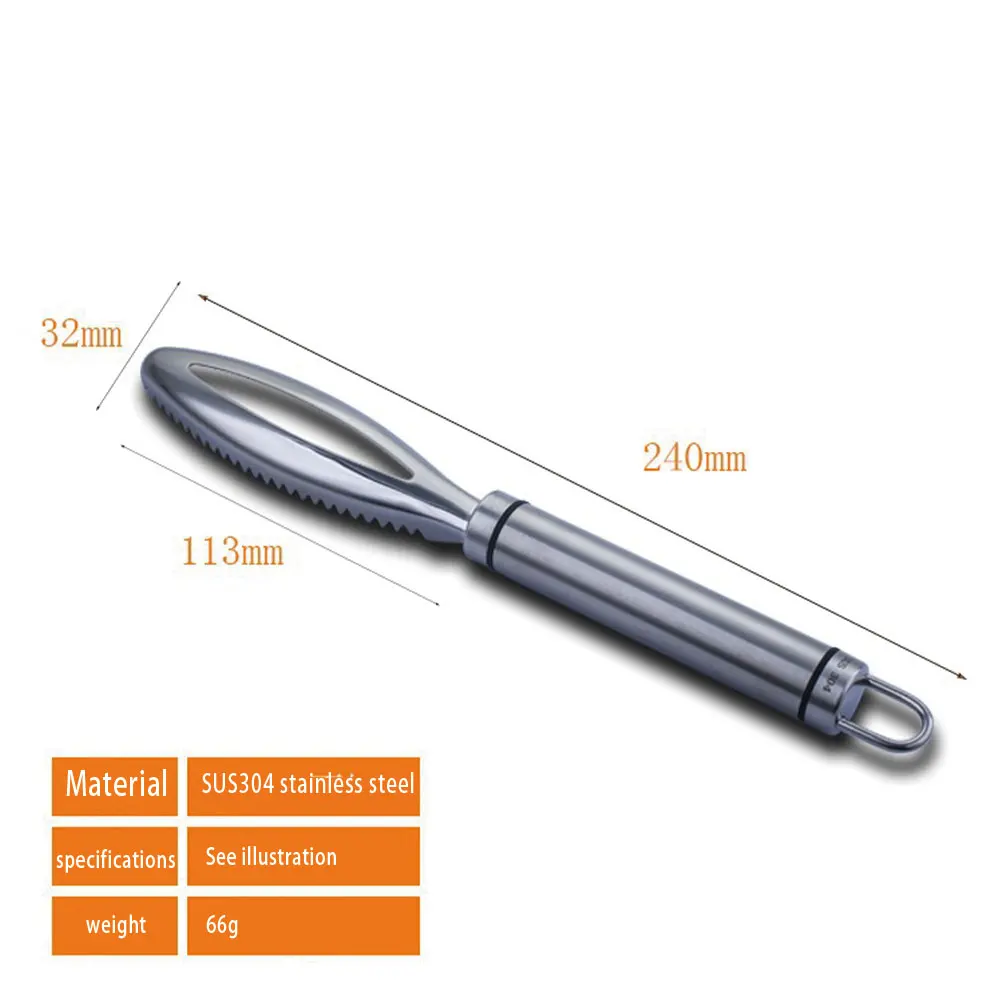 1 шт. скребок из нержавеющей стали для рыбной чешуи строгальный крючок двойной