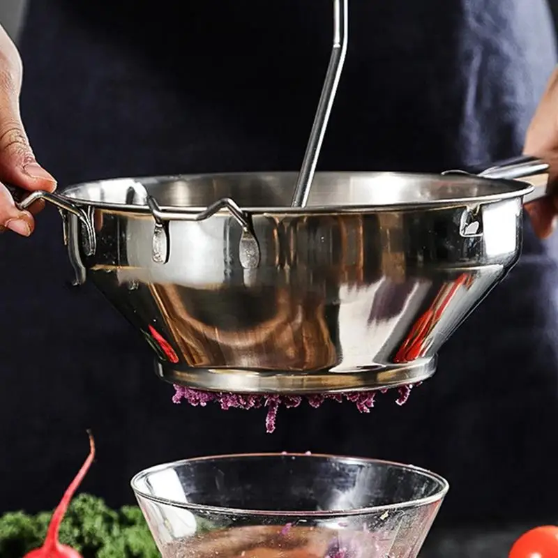 1pc Potato Mashers Ricers Kitchen Cooking Tools Stainless Steel Pressure Mud Puree Vegetable Fruit Press Maker Garlic Presser | Дом и сад