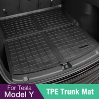 model y trunk mats customized car front and rear trunk storage mat cargo tray waterproof pads for tesla model y 2021 trunk mat