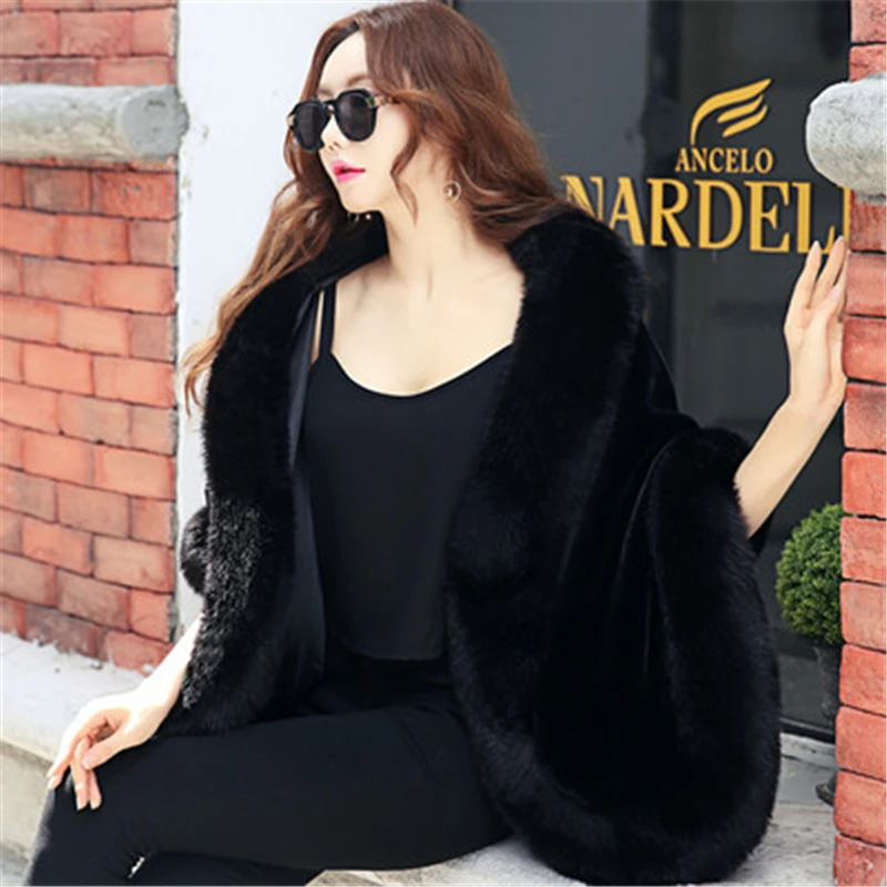 

2021 High Qulity Stock Red White Warm Bolero Bridal Cape Winter Fur Women Jacket Shawl Bridal Cloaks Party Wedding Coat BM151