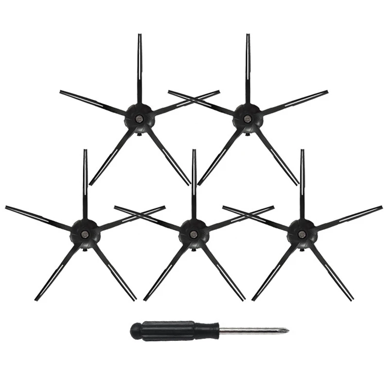 6 шт запасных комплектов щетка для чистки черная боковая Roborock S6 T6 S5 MAX S61 S65 S55 |
