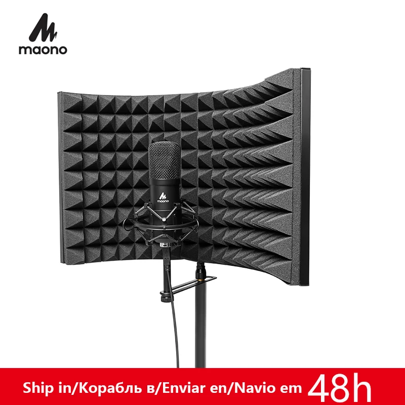 Студийный изоляционный щит для микрофона складной конденсаторный микрофон с