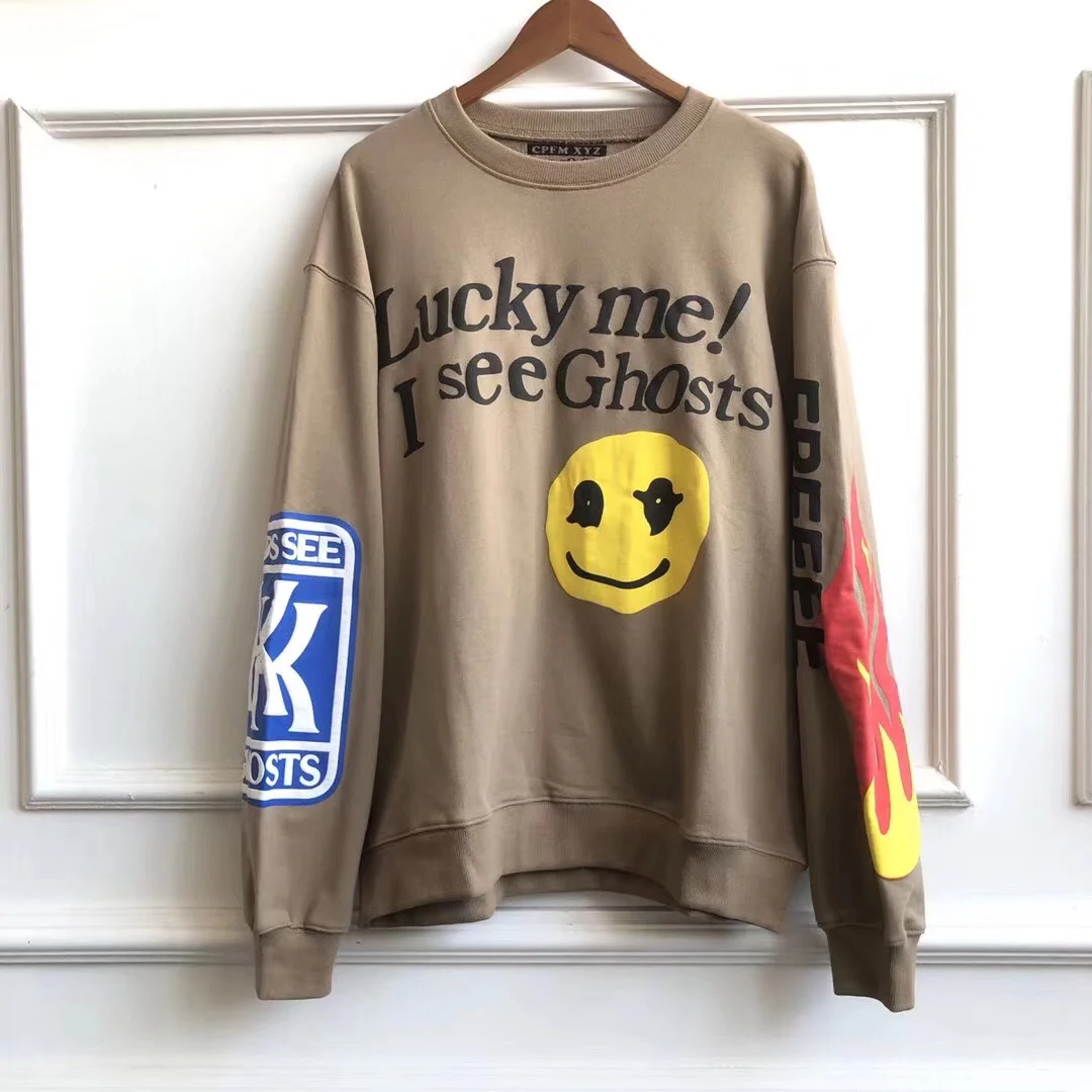 

CPFM XYZ KANYE Hoodie Men Women Smiley Print Retro Loose-fitting Trend Sweatshirt High Street Fashion Casual Hoodie
