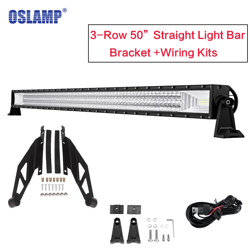 Трехрядный 50 ''светодиодный светильник для внедорожников комбинированный