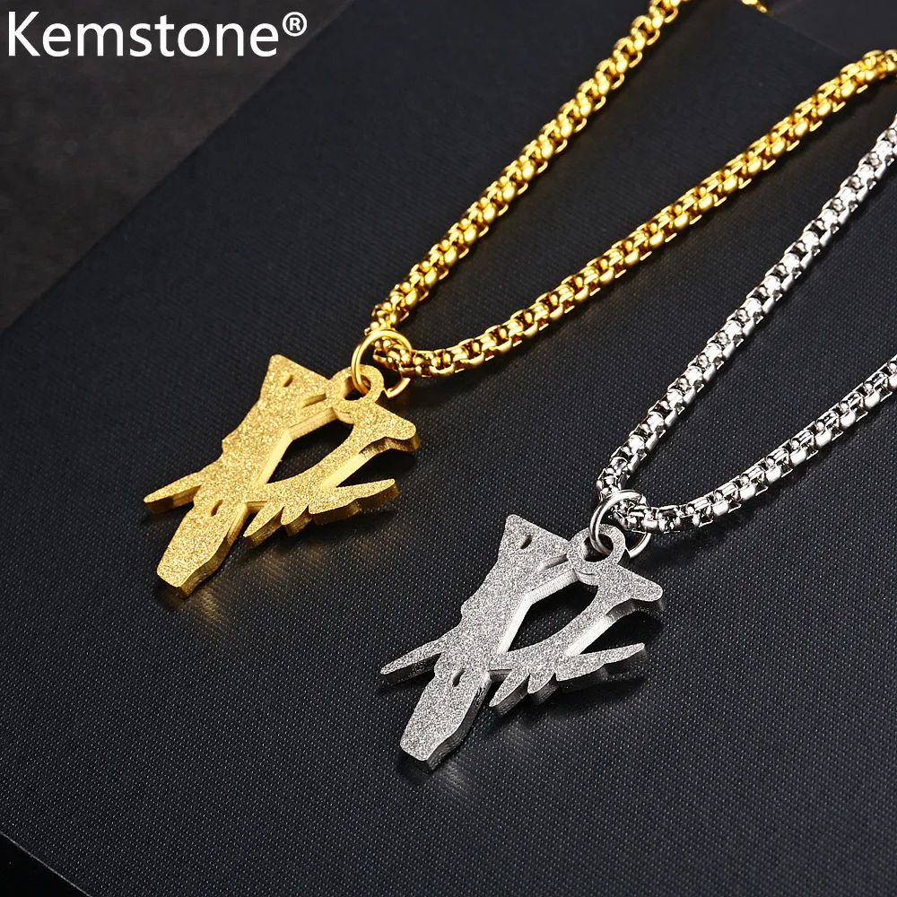 

Kemstone Trendy Stainless Steel Gold Silver Color Lightning Pendant Necklace Jewelry for Men's Gift