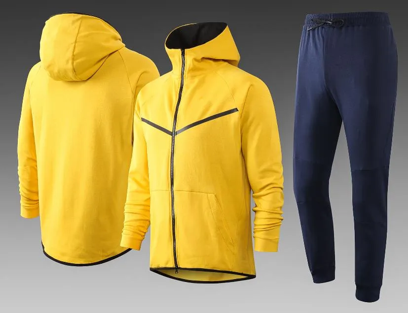 

2021 new Men's Soccer Hoodie Jacket Coat Hooded Training Tracksuit Sports Shirts Sets Sweater adult Survetement jogging kits