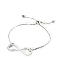 customized infinity bracelet for women engraved lover names bracelet infinity number 8 chain bracelets bileklik