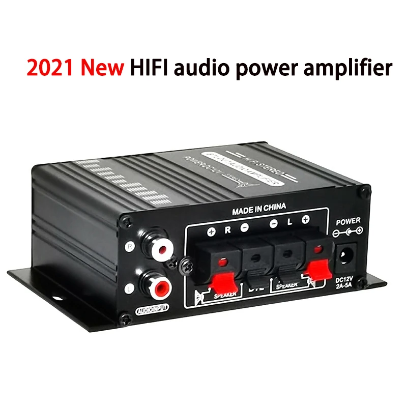 

Hi-Fi Цифровой стерео усилитель мощности, усилитель для аудио, караоке, домашнего кинотеатра, 2 канала, без Bluetooth, совместимый с USB/SD, AUX вход