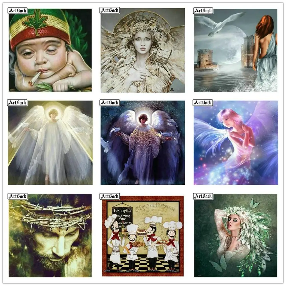 Алмазная 5d картина с крыльями ангела вышивка крестиком Иисусом 3d полноразмерная