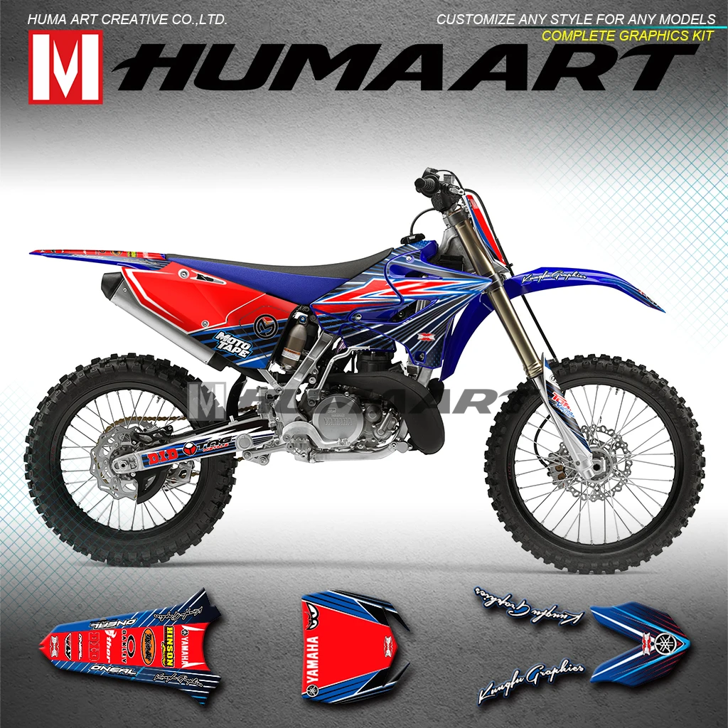HUMMART эндуро гонки мотоцикл наклейки двигатель графика комплект для Yamaha YZ WR 125 250 FX