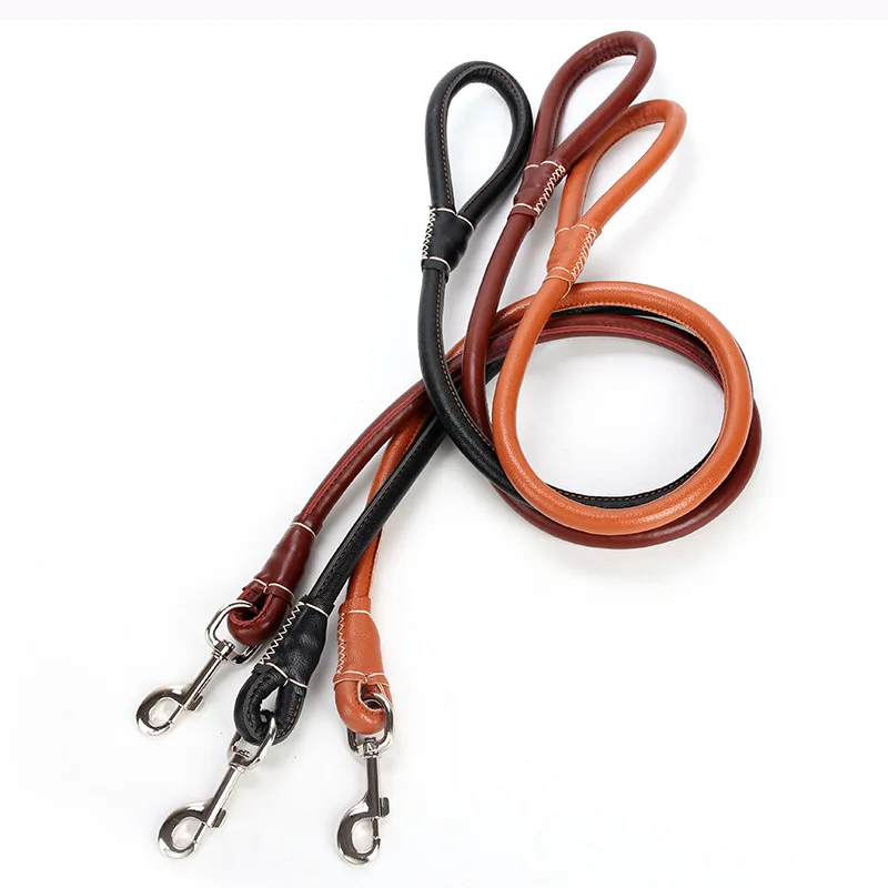 

Dog Traction Rope Large, Medium and Small Dogs Wear-resistant Pu Leather Neck Belt Walking Dog Rope Set Pet Collar