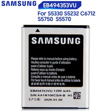 Samsung EB494353VU Original Phone Battery For Samsung Galaxy S5330 GT-S5570 i559 S5570 S5232 C6712 S5750 1200mAh Samsung EB494353VU Original Phone Battery For Samsung Galaxy S5330 GT-S5570 i559 S5570 S5232 C6712 S5750 1200mAh