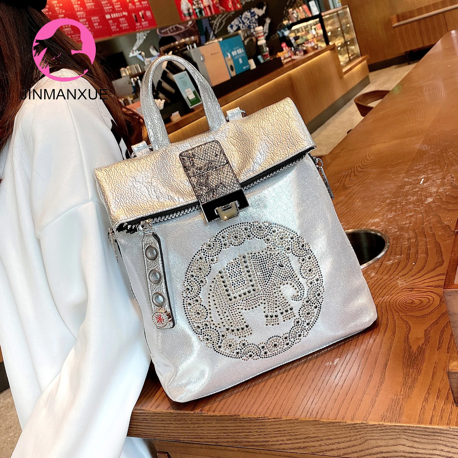 

Повседневный Новый Дизайнерский Модный женский рюкзак, Многофункциональный Маленький ранец на ощупь, женская сумка на плечо, кошелек для д...